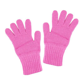 07822169-40 Перчатки для девочек однослойные розовые для девочки разноцветный