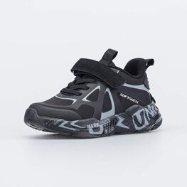 344381-74 Всепогодные кроссовки SoftShell для мальчики черный