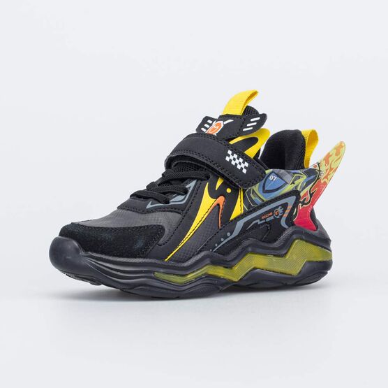 344439-71 Кроссовки с LED-подсветкой Racing для мальчики чер-жел