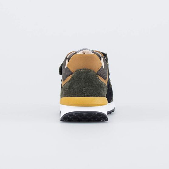 344456-71 Кожаные кроссовки на липучках для мальчики оливковый фото №5