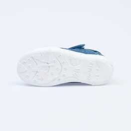 421061-12 Босоножки текстильные для девочки голубой фото №3