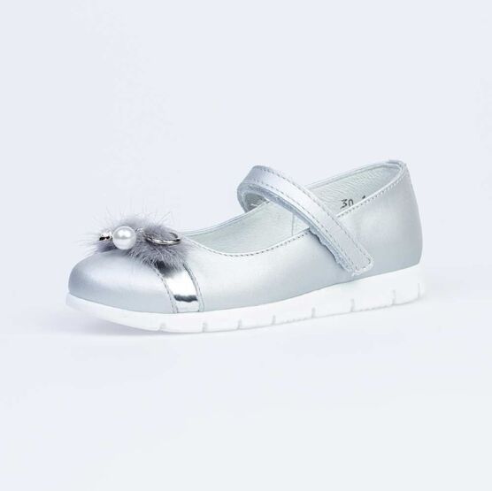 532202-23 Туфли для девочки серебрист.