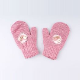 07821140-40 Варежки детские двухслойные фуксия для девочки фуксия фото №2