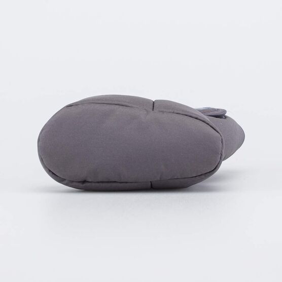 001117-43 Теплые меховые пинетки на липучке для мальчики серый фото №3