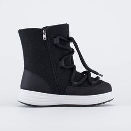 667050-42 Валенки-полусапожки на молнии для девочки черный фото №2