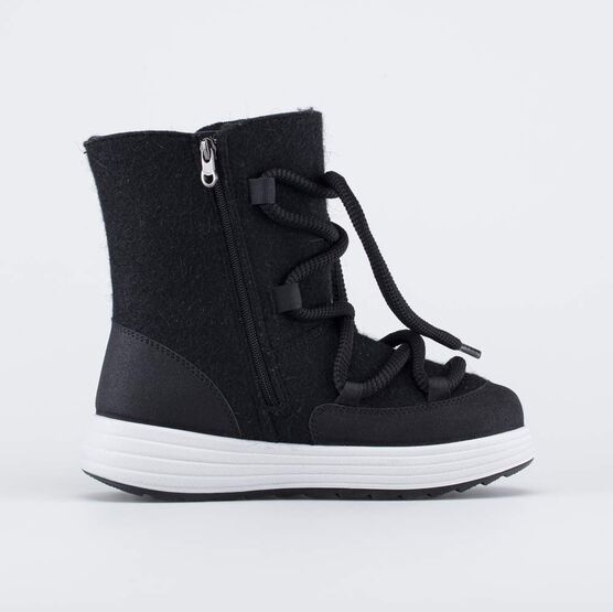 667050-42 Валенки-полусапожки на молнии для девочки черный фото №2