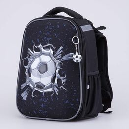 02704372-40 Рюкзак школьный Футбол (11+) КК для мальчики черный фото №2