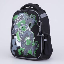 02704373-40 Рюкзак школьный BMX (11+) КК для мальчики черный + зеленый фото №2