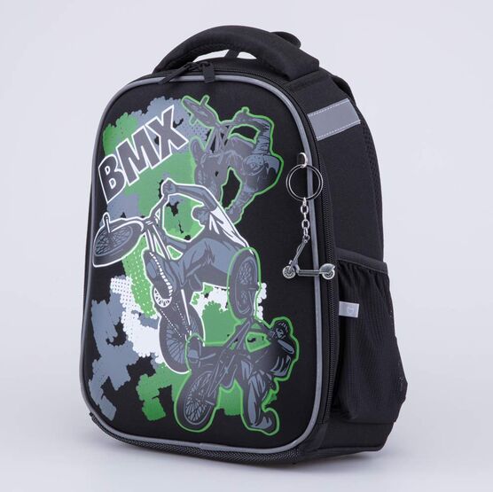 02704373-40 Рюкзак школьный BMX (11+) КК для мальчики черный + зеленый фото №2