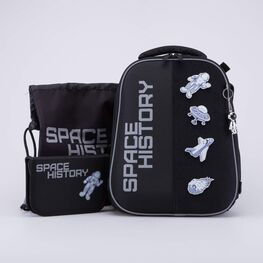 02704375-40 Школьный набор Рюкзак Мешок Пенал (11+) КК для мальчики черный