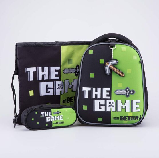 02704376-40 Школьный набор Рюкзак Мешок Пенал (11+) КК для мальчики чер-зел