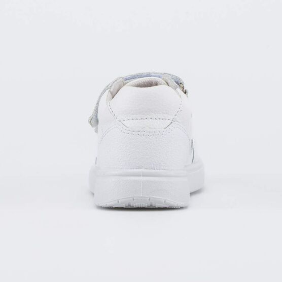 332165-11 Белые кожаные полуботинки на липучках для мальчики белый фото №5
