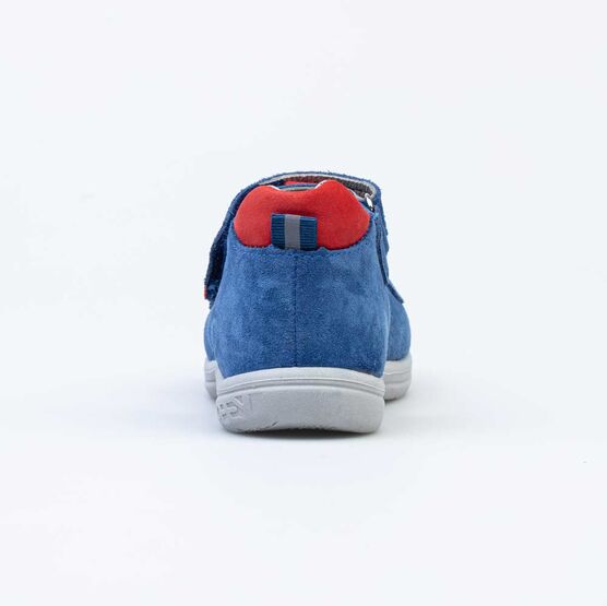 322133-22 Сандалии из натурального нубука для мальчика для мальчики син-кра фото №5