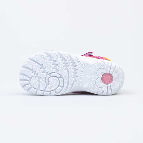 122183-21 Босоножки для девочки из натурального нубука для девочки фуксия фото №3