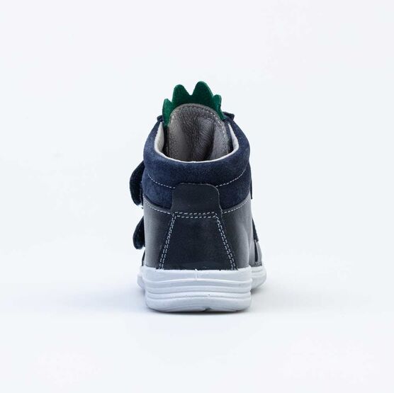 352310-22 Кожаные ботинки на липучках Динозавр для мальчики синий фото №5
