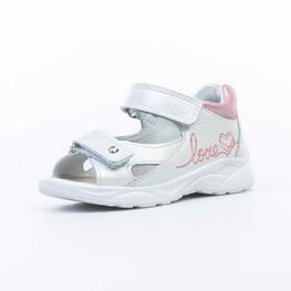 122182-21 Босоножки для девочки кожаные для девочки персиковый