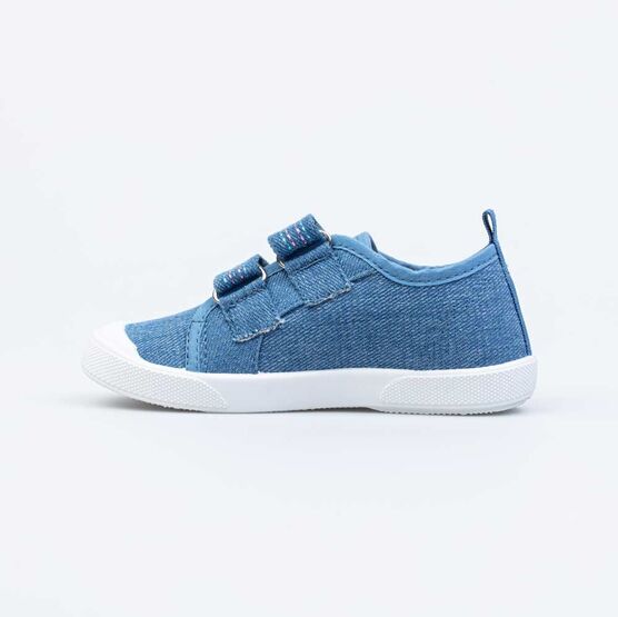 331181-12 Голубые кеды из хлопка с вышивкой для девочки голубой фото №2