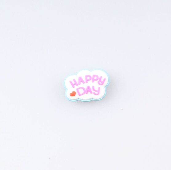 03014008-40 Украшение для обуви Хорошего дня для девочки белый фото №3