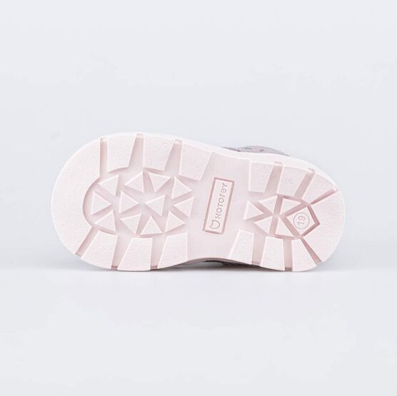 152333-31 Утепленные ботинки на шнурках DGU сиреневый для девочки сир-роз фото №3