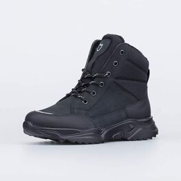 654069-41 Зимние ботинки из натуральной кожи для мальчика для мальчики черный