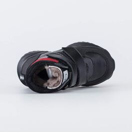 552239-53 Зимние ботинки на липучках для мальчика для мальчики черный фото №4