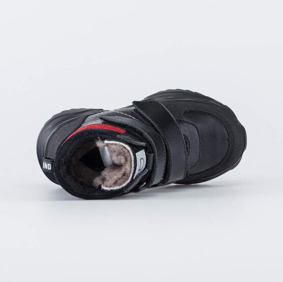 552239-53 Зимние ботинки на липучках для мальчика для мальчики черный фото №4