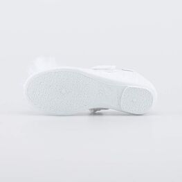 431198-72 Нарядные туфли с бантиком для девочки белый + серебристый фото №3