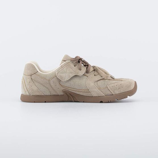 744277-11 Кожаные кроссовки для девочки-подростка для девочки бежевый фото №2