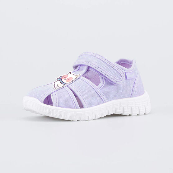 221209-11 Текстильная обувь для детей Котенок для девочки сиреневый
