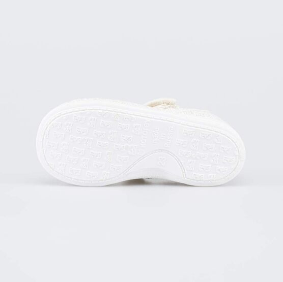 231289-11 Текстильные туфли для девочки Бантик для девочки бежевый фото №3