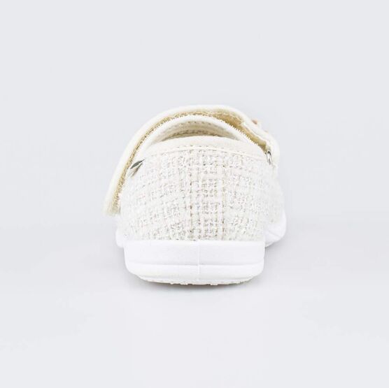 231289-11 Текстильные туфли для девочки Бантик для девочки бежевый фото №5