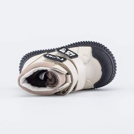 152375-51 Зимние ботинки на липучках для девочки бежевый фото №4