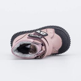 152375-52 Зимние ботинки на овчине для девочки розовый фото №4