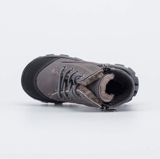 352394-51 Зимние ботинки на молнии для мальчика для мальчики серый фото №4