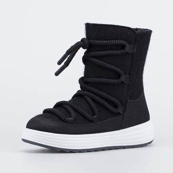 767059-42 Валенки-полусапожки на молнии для девочки черный