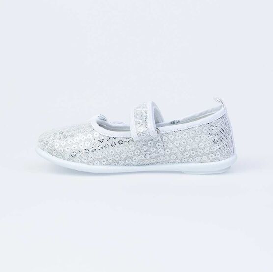 531016-73 Текстильная обувь для девочки серебрист. фото №2