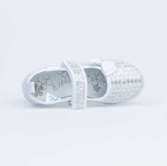 531016-73 Текстильная обувь для девочки серебрист. фото №4