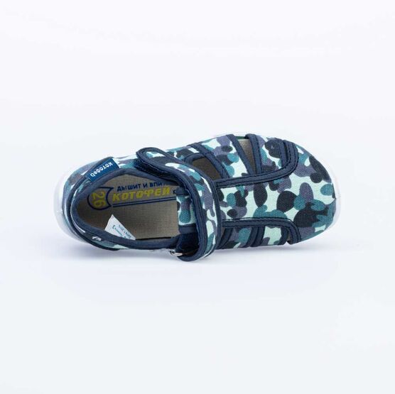 421054-11 Сандалии текстильные для мальчики светло-синий фото №5