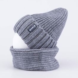 07711579-40 Шапка и снуд серый для мальчики серый фото №2