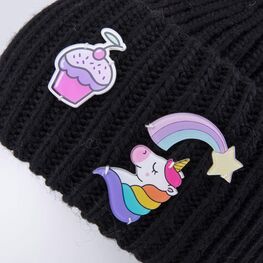 07811560-41 Шапка детская черный для девочки черный фото №3