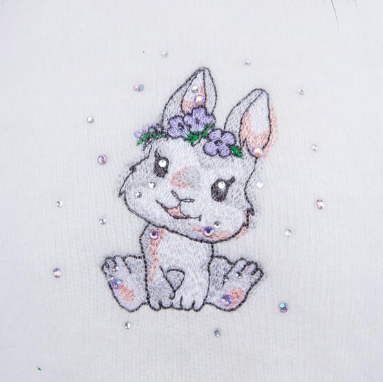 07811561-41 Шапка и снуд Зайка белый для девочки белый фото №3