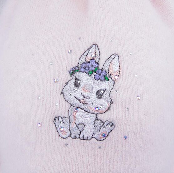 07811561-42 Шапка и снуд Зайка розовый для девочки розовый фото №3