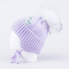 07811562-41 Шапка детская Единорог сиреневый для девочки сиреневый фото №2