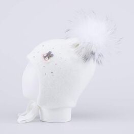 07811567-41 Шапка детская белый для девочки белый фото №2