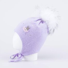 07811567-42 Шапка детская сиреневый для девочки сиреневый фото №2