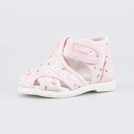 121066-71 Текстильная обувь для первых шагов Цветущий луг для девочки розовый