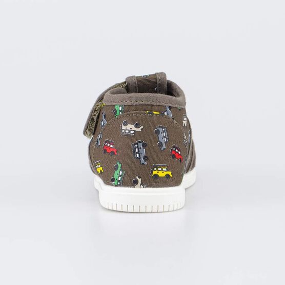 121067-71 Текстильные сандалии Машинки для мальчики оливковый фото №5