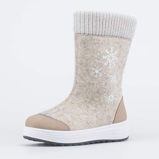 767056-42 Валенки для девочки суперутепленные Снежинка бежевый для девочки бежевый