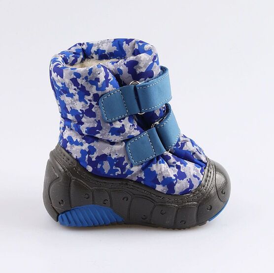 061008-44 Сапожки-дутики для мальчики сер-син фото №2