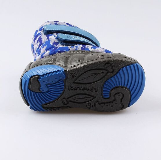 061008-44 Сапожки-дутики для мальчики сер-син фото №3